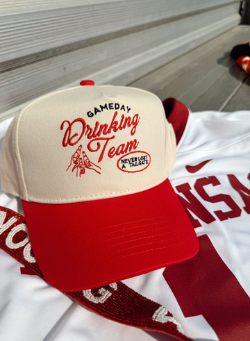 Gameday Drinking Team - Red Vintage Trucker Hat