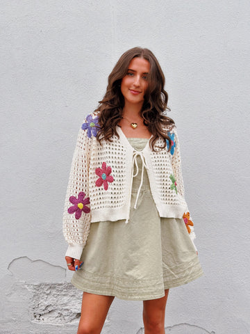 Floral Patched Cardigan