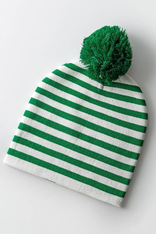 Striped Holiday Beanie