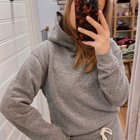 Heart Hoodie: Dark Heather Grey