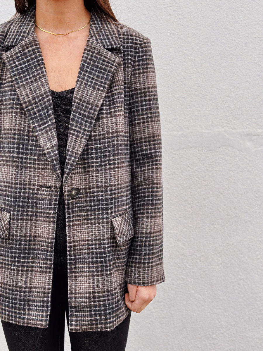 Kingston Relaxed Plaid Blazer