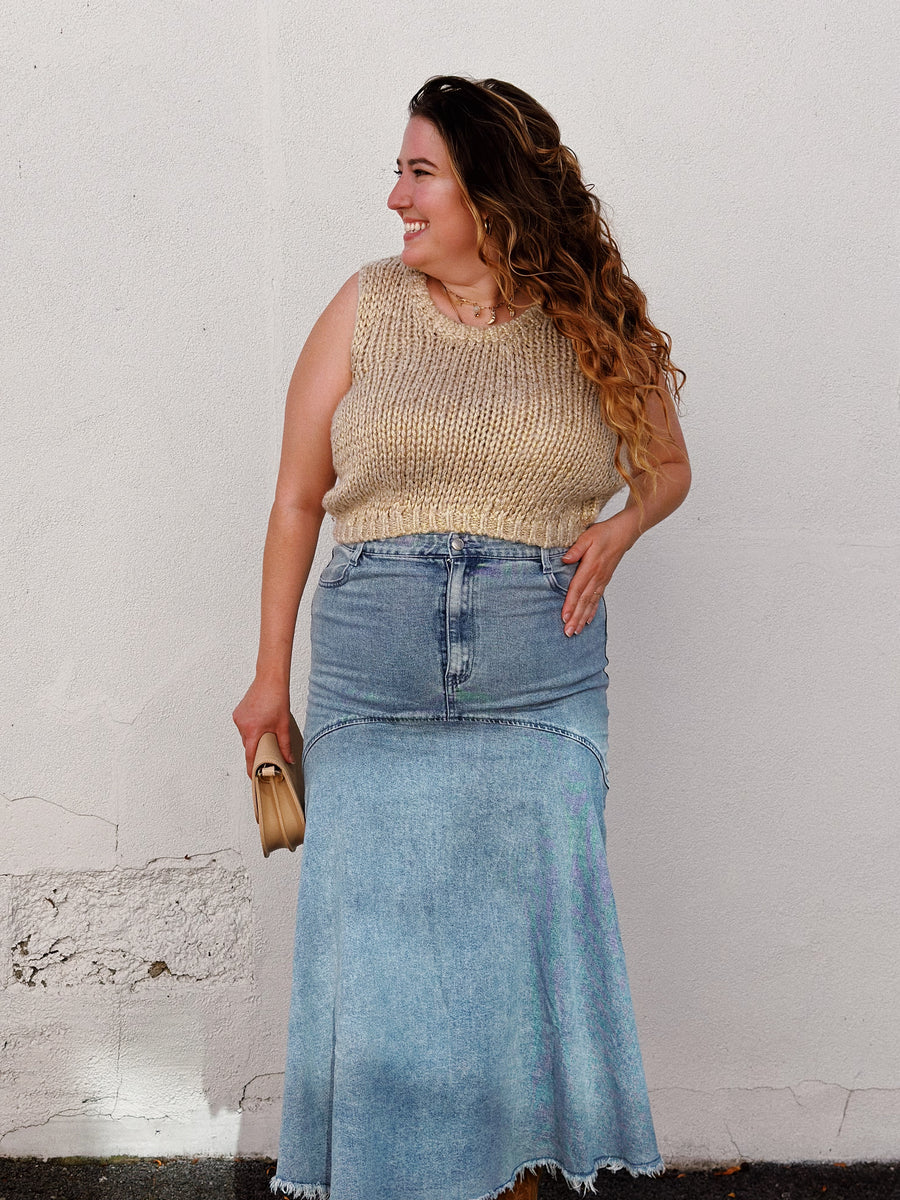 Basque Maxi Skirt