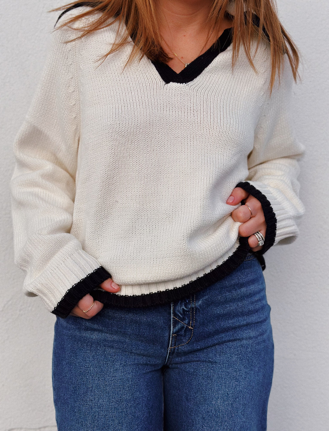 Collar V-Neck Sweater