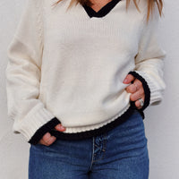 Collar V-Neck Sweater