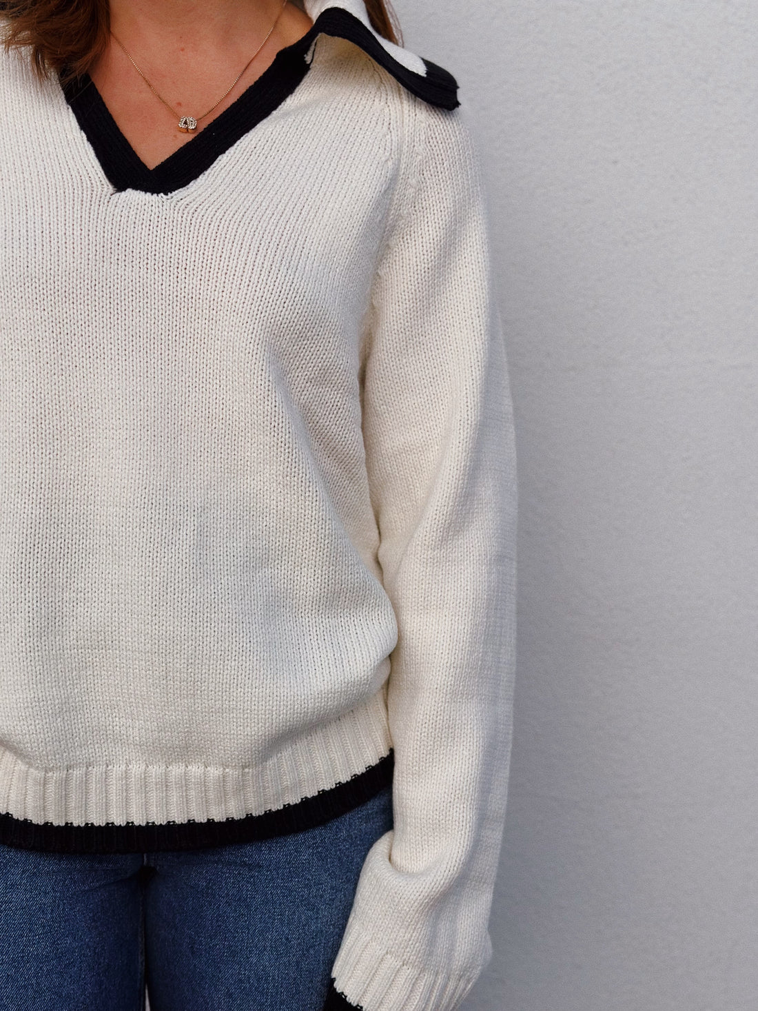 Collar V-Neck Sweater