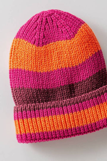 Striped Cuff Beanie