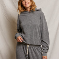 Heart Hoodie: Dark Heather Grey