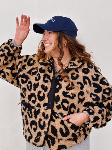 Leopard Sherpa Jacket