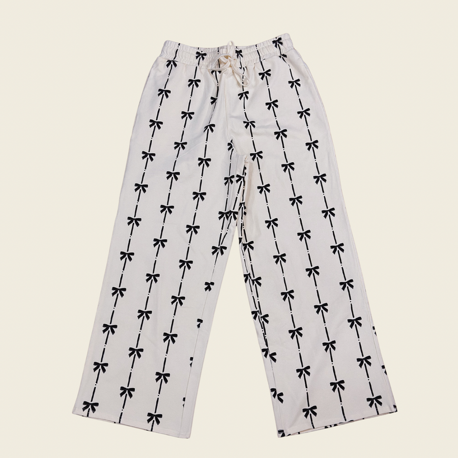 Bow Print Comfy Pants