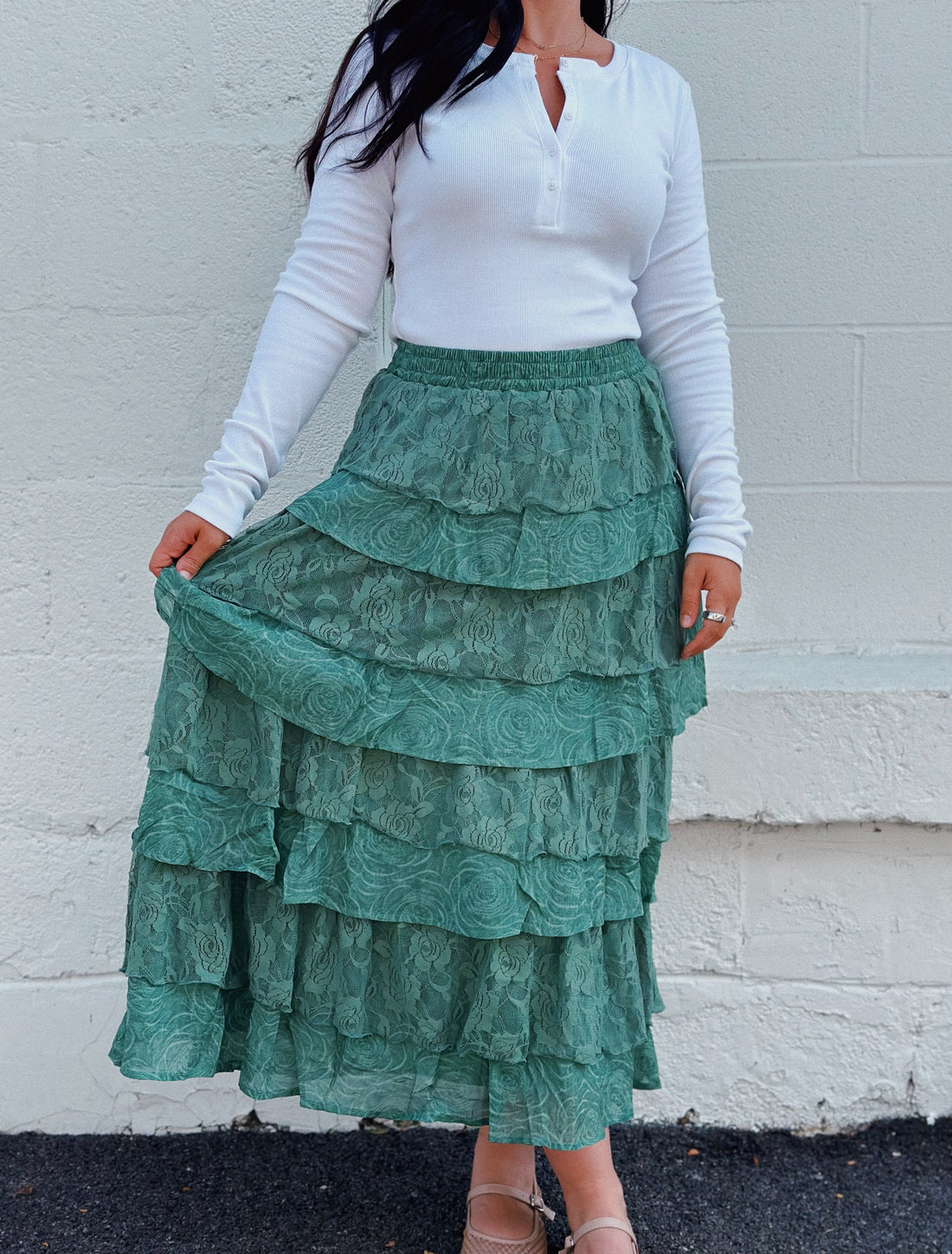 Lace + Rose Maxi Skirt