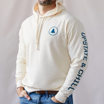 Upstate + Chill Logo Sleeve Lightweight Hoodie