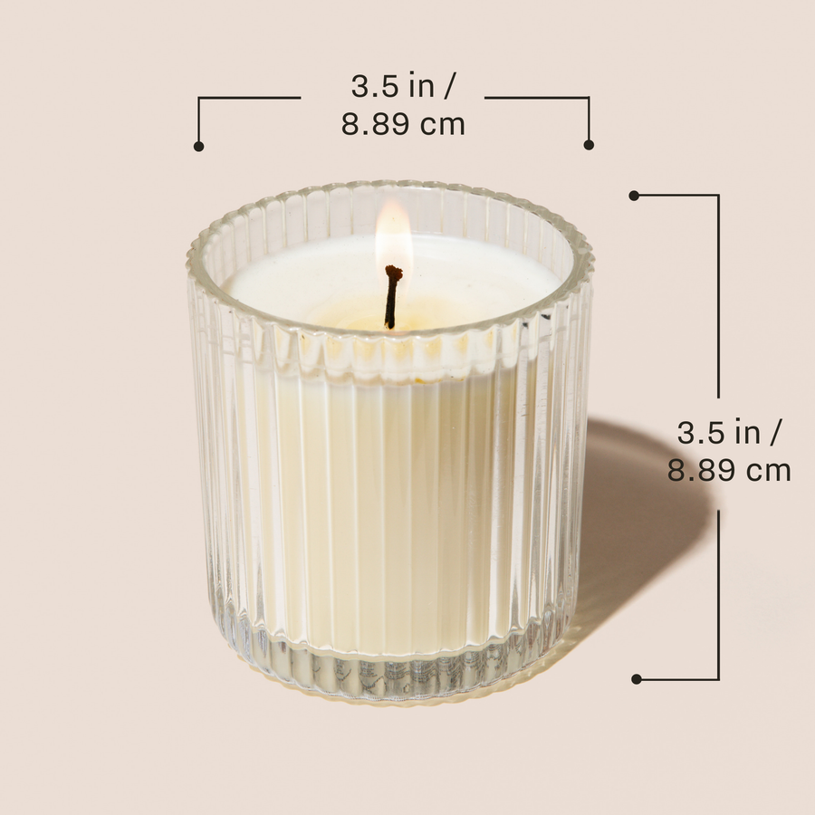 Happy Birthday Soy Candle - Ribbed Glass Jar with Box