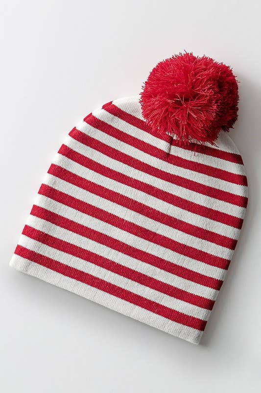 Striped Holiday Beanie